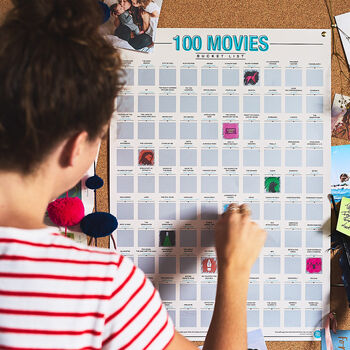100 Movies Scratch Bucket List Poster - Gift Republic