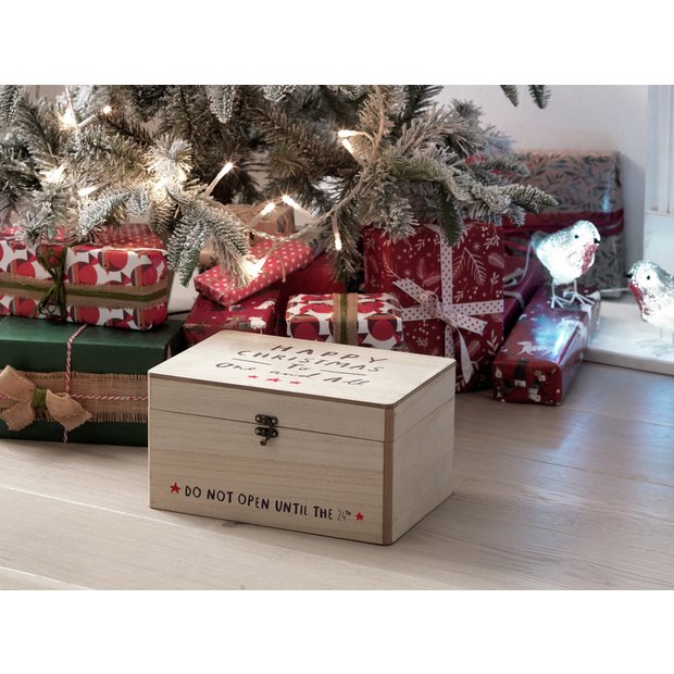 Argos Home Wooden Christmas Eve Box.