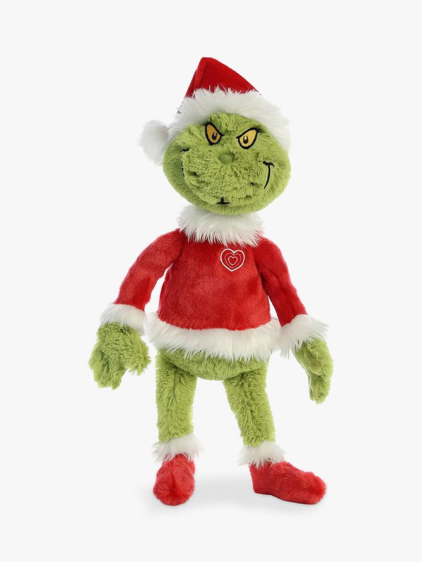 Dr. Seuss The Grinch Santa Soft Toy - John Lewis