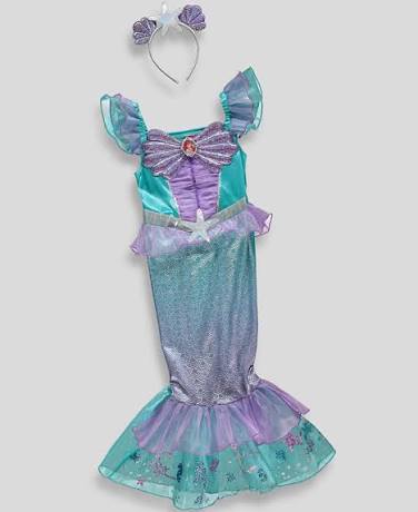 Matalan Kids Disney Princess Ariel Fancy Dress Costume.