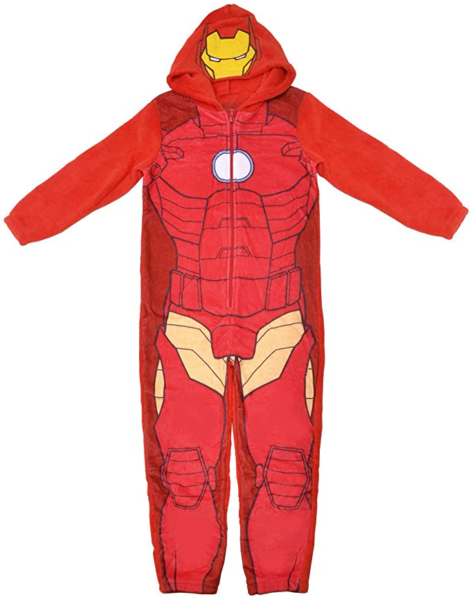Marvel Avengers Hooded Fleece Iron Man Onesie.