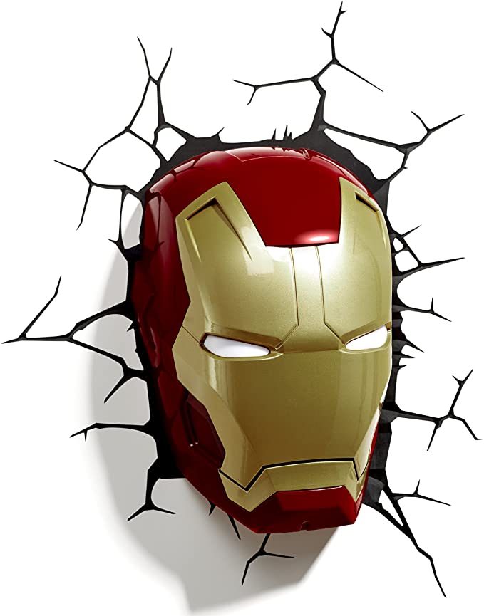 Marvel Iron Man Mask 3D Wall Light.