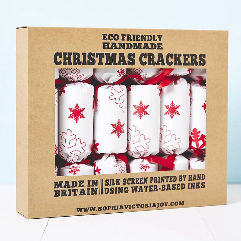 Recycled Snowflakes Christmas Crackers - Sophia Victoria Joy