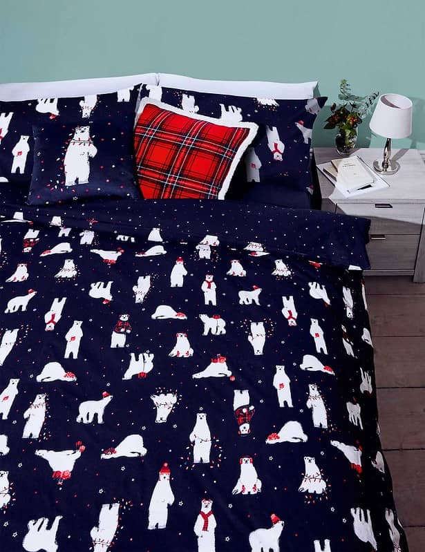 Brushed Cotton Polar Bear Bedding Set - M&S