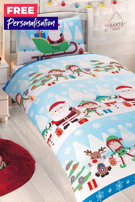 Personalised Fun in the Snow Single Duvet Set - Studio