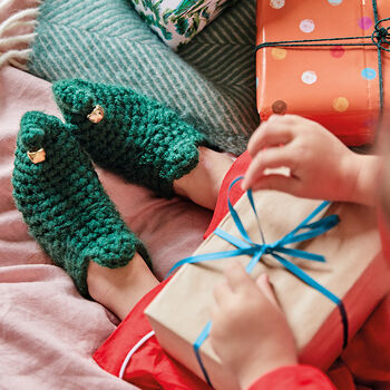 EKA Crocheted Christmas Elf Boots.