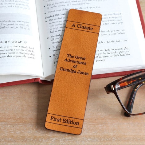 Personalised Leather 'Great Adventures' Bookmark - Lisa Angel