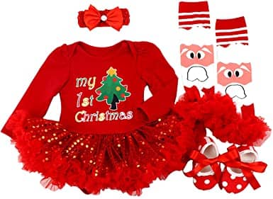 Baby Preg My First Christmas Santa Costume Dress