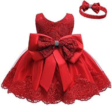 LZH Baby Girls Lace Dress