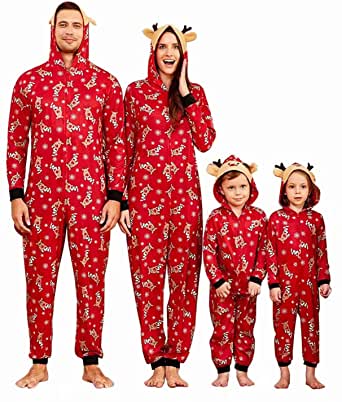 Yaffi Family Matching Christmas Reindeer Onesie.