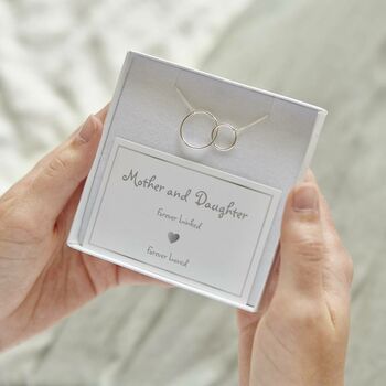 Mother And Daughter Infinity Circles Necklace By My Posh Shop