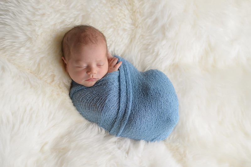 blue swaddle