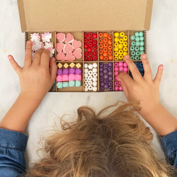Personalised Unicorn And Rainbow Bracelet Making Kit, Cotton Twist.