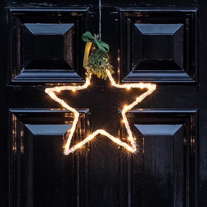 Lights4Fun Outdoor Battery Star Christmas Silhouette.