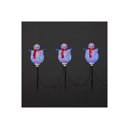 B&Q Multicolour LED Snowmen Silhouette.