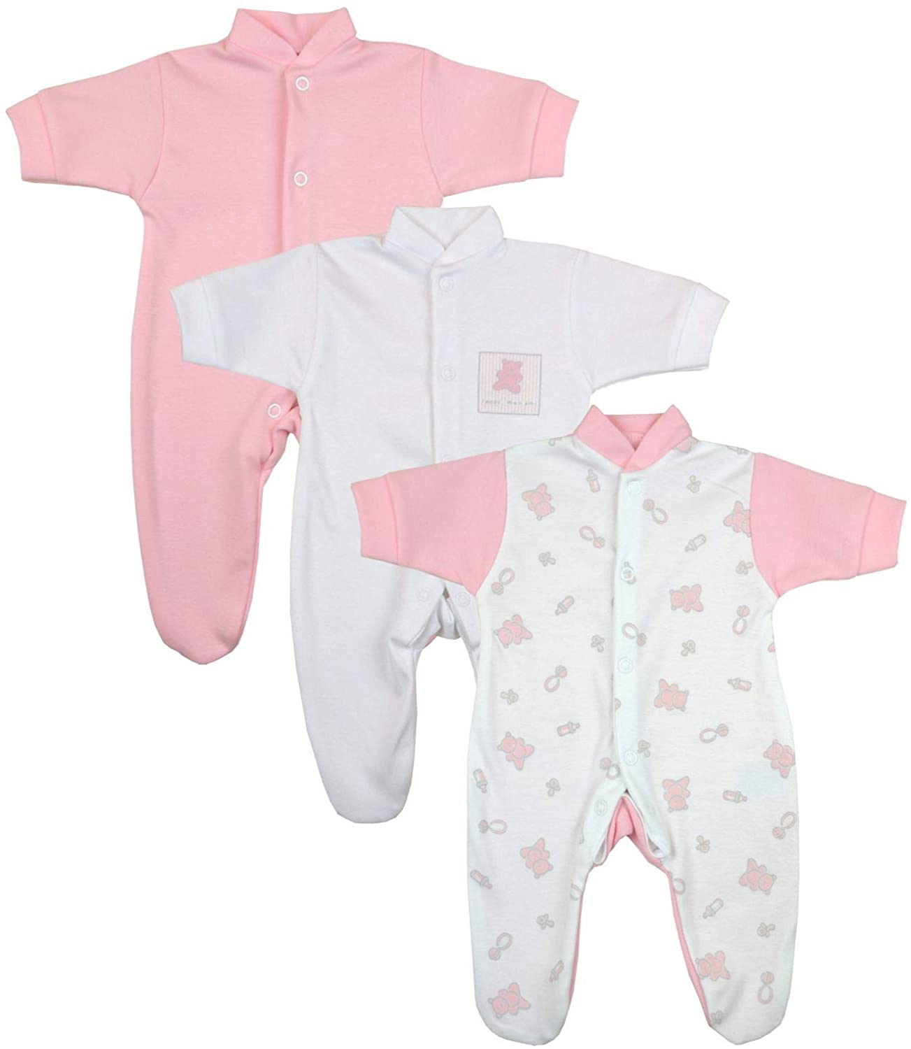 Early/Premature Baby Sleepsuits Pack of 3