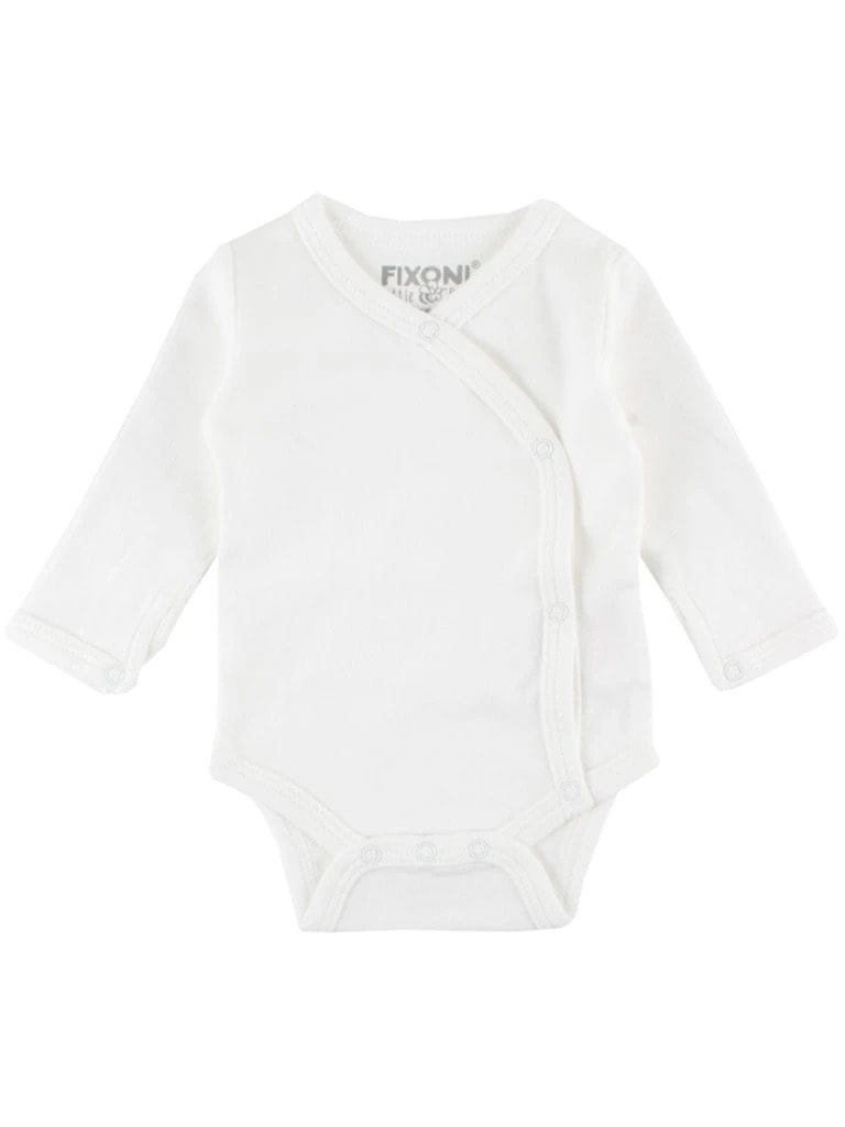 Fixoni Organic Cotton Cream White Long Sleeve Vest - Little Mouse