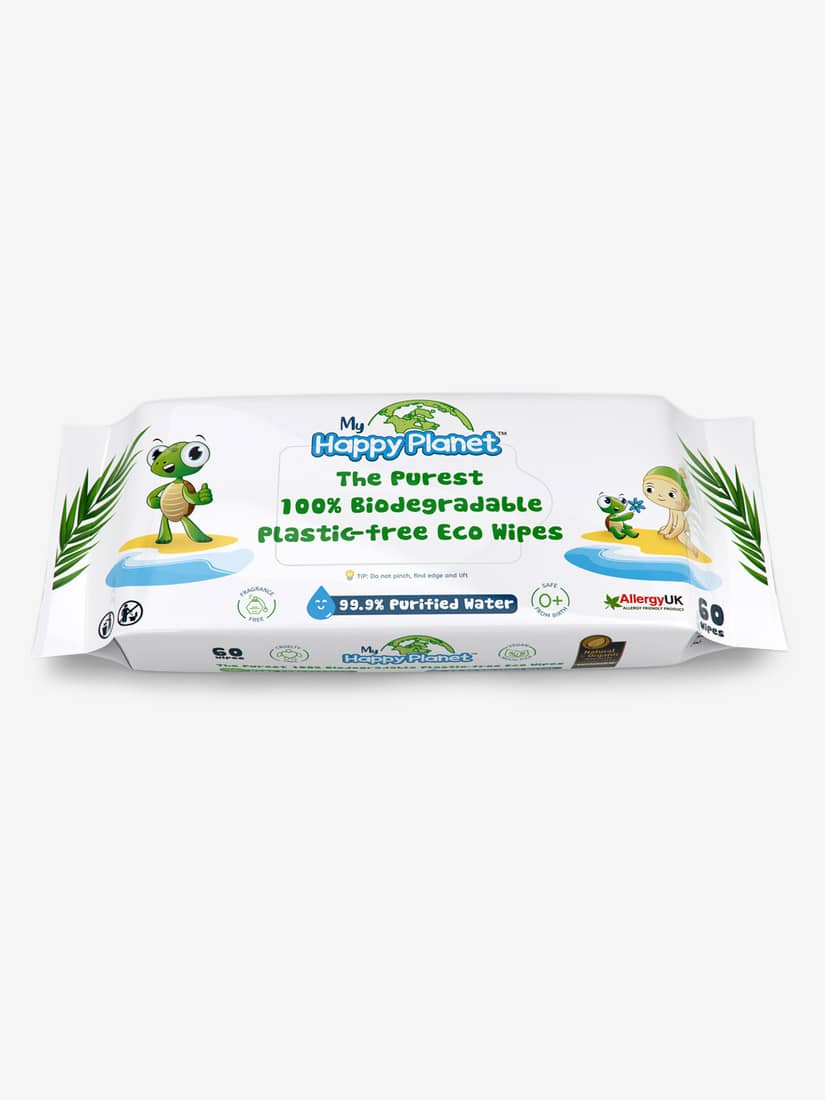 Aquaint Happy Planet 100% Biodegradable Plant & Water Wipes - Jojo Maman Bebe