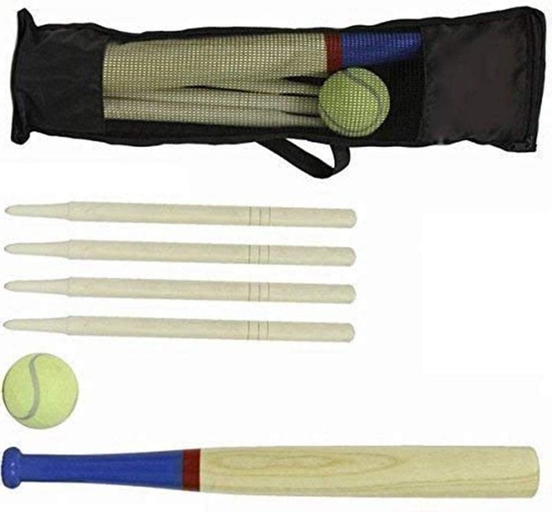 DIVCHI 6 Piece Wooden Rounders Set