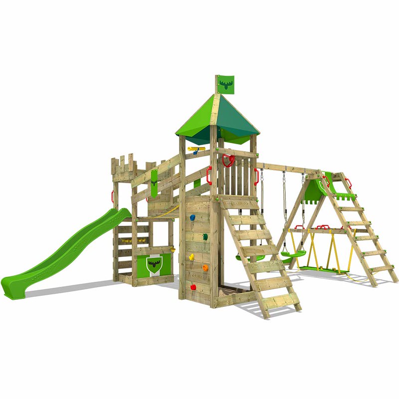 FATMOOSE Wooden Climbing Frame RiverRun.