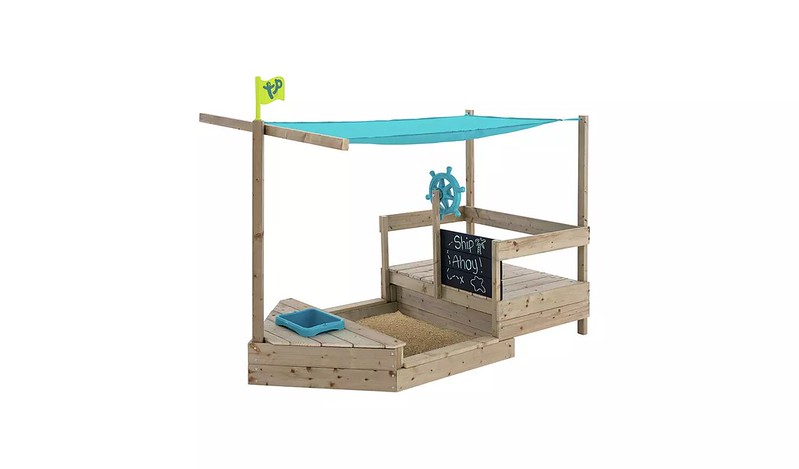TP Ahoy Wooden Play Boat Sand And Water Pit