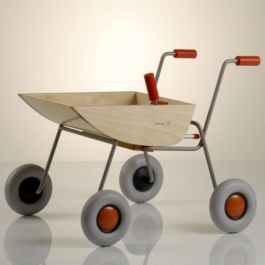 Lullabuy Wooden Wheelbarrow Toy.