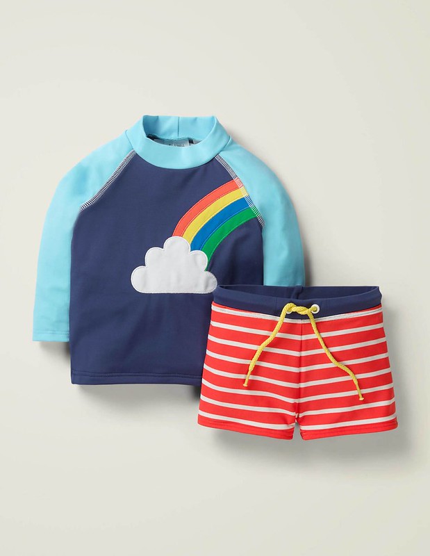 Mini Boden Fun Rash Vest Set.
