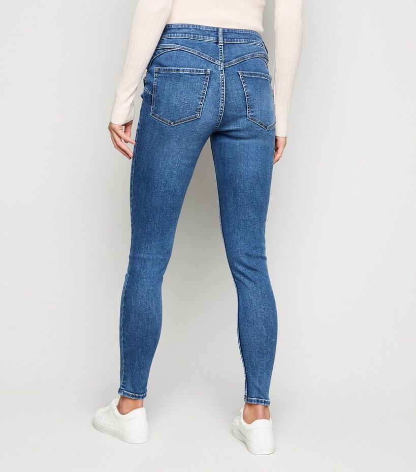 New Look Maternity Blue 'Lift & Shape' Under Bump Emilee Jeggings