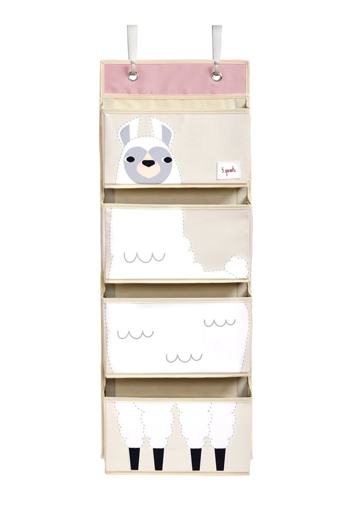 3 Sprouts Llama Wall Hanging Organiser.