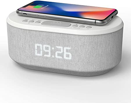 i-box Wireless Charging Radio Alarm Clock.