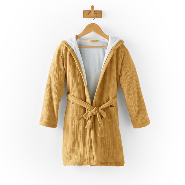 La Redoute Kumla Child's Hooded Cotton Muslin Bathrobe.