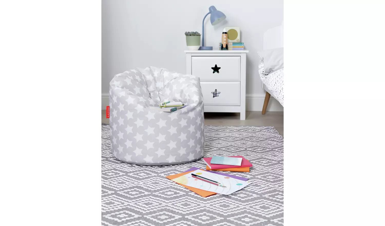 Argos Home Silver Stars Classic Bean Bag.