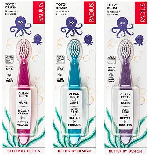 RADIUS Totz Toothbrush Set, 3 Colours.