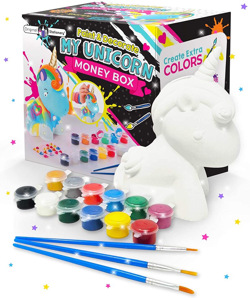 Original Stationery Decorate And Paint Your Own Unicorn Money Box