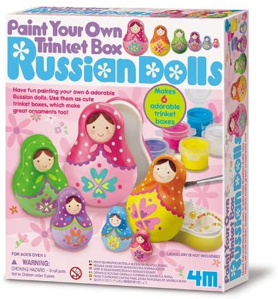 Paint Your Own Trinket Box Russian Dolls
