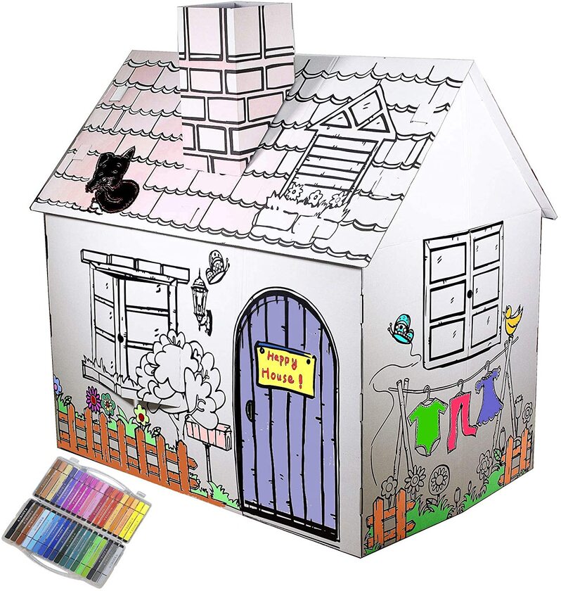 Colour In Cardboard Shop Playhouse