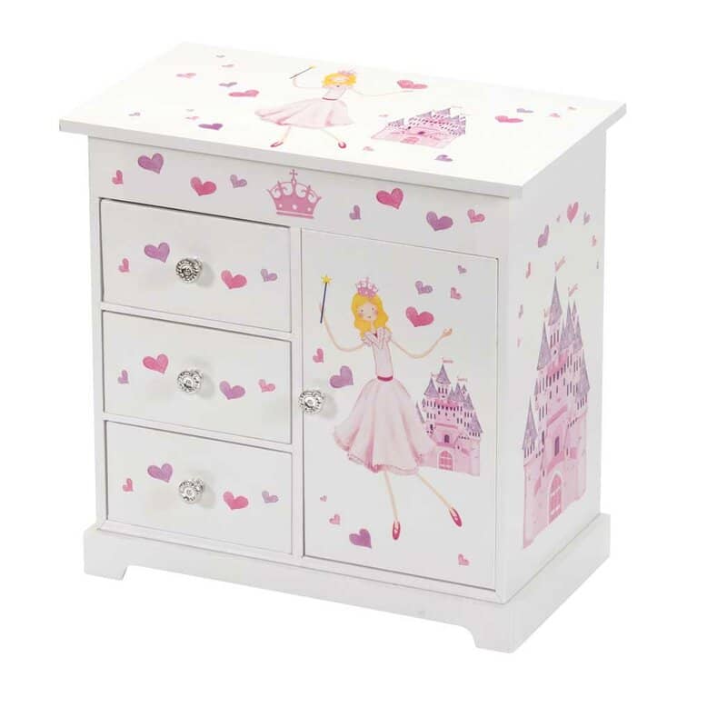 Zoomie Kids Alexandra Princess And Castle Chest Style Musical Jewellery Box