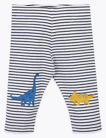 M&S 3-Pack Cotton Dinosaur Print Leggings.