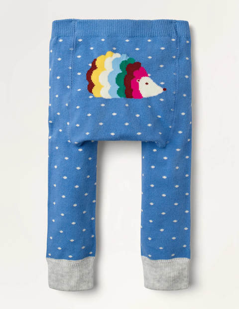 Boden Elizabethan Blue Hedgehog Leggings.
