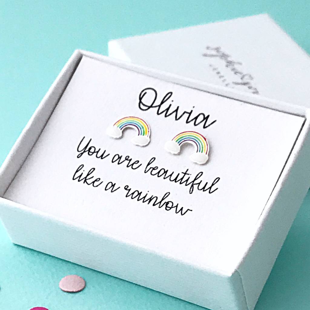 Sophie Jones Jewellery Rainbow Stud Earrings