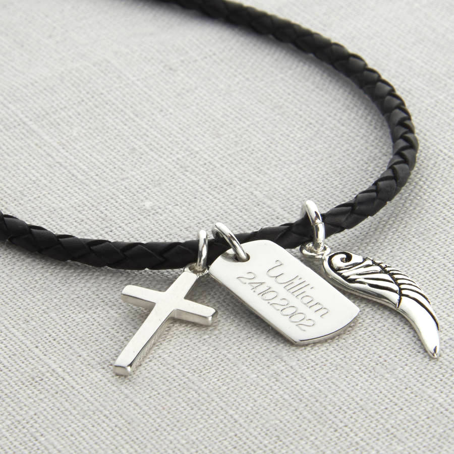 Hurley Burley Junior Boys' Personalised Karma Dog Tag Necklace