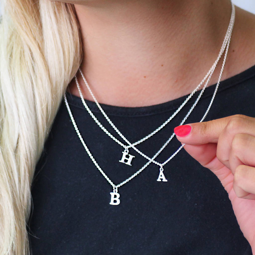 Hersey Silversmiths Initial Necklace