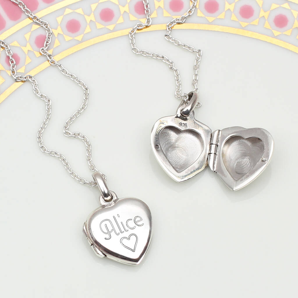 Hurley Burley Junior Petite Personalised Sterling Silver Girl's Locket