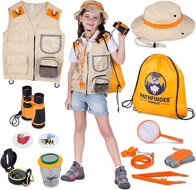 Kids Explorer Kit With Safari Vest & Hat.