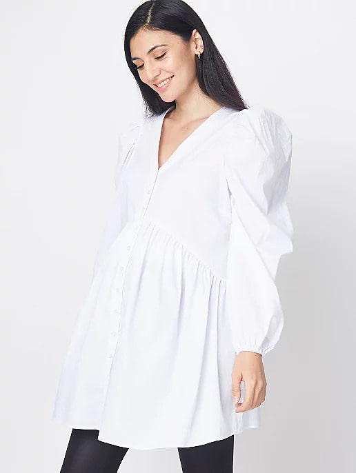 George At Asda White Peplum Longline Blouse