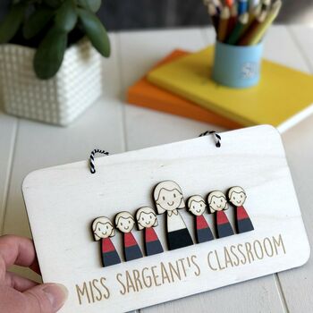 Personalised Teacher Thank You Sign, Just Toppers.