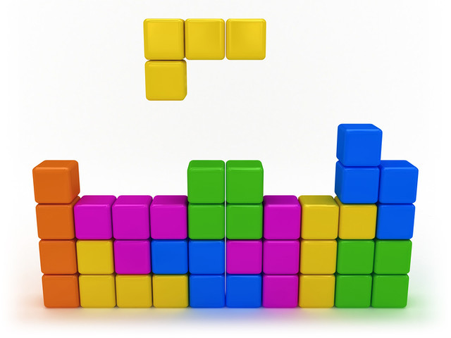 The seven Tetris blocks make up the game