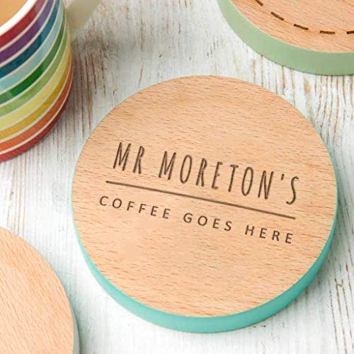 Personalised Wooden Coaster With Name, Dust And Things.