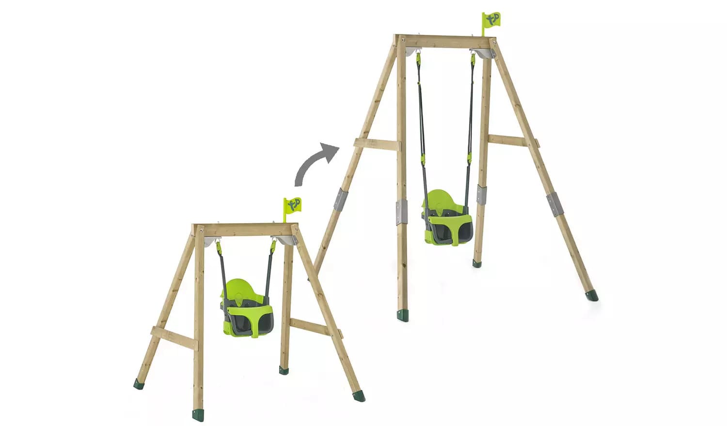TP Forest Wooden 4 in 1 Toddler and Kids Garden Swing - Argos