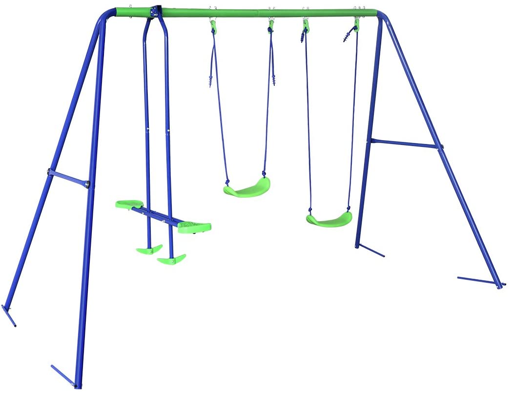 HLC Outdoor Baby Childrens Folding Swing Set